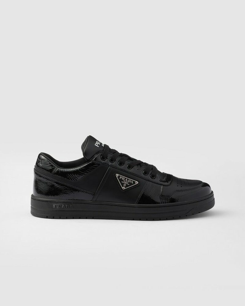 Prada Downtown Leather Sneakers Black For Men 2EE364_3LQB_F0002_F_D001