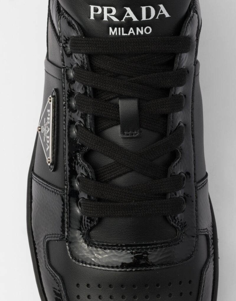 Prada Downtown Leather Sneakers Black For Men 2EE364_3LQB_F0002_F_D001