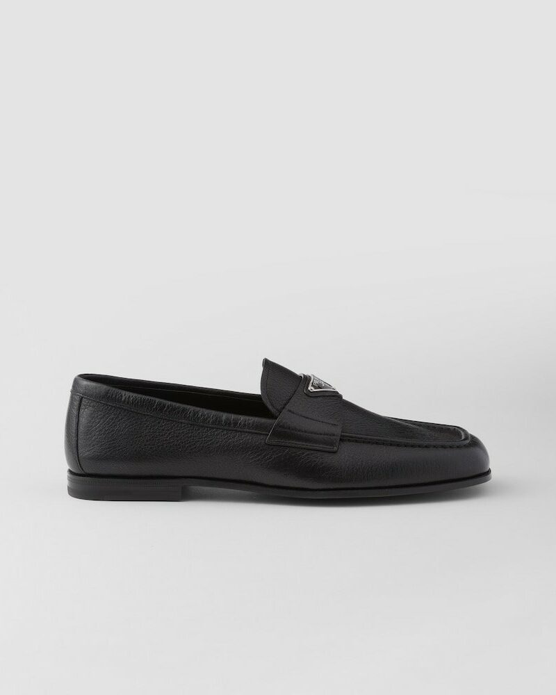 Prada Leather Loafers Black For Men 2DB213_013_F0002_F_C000