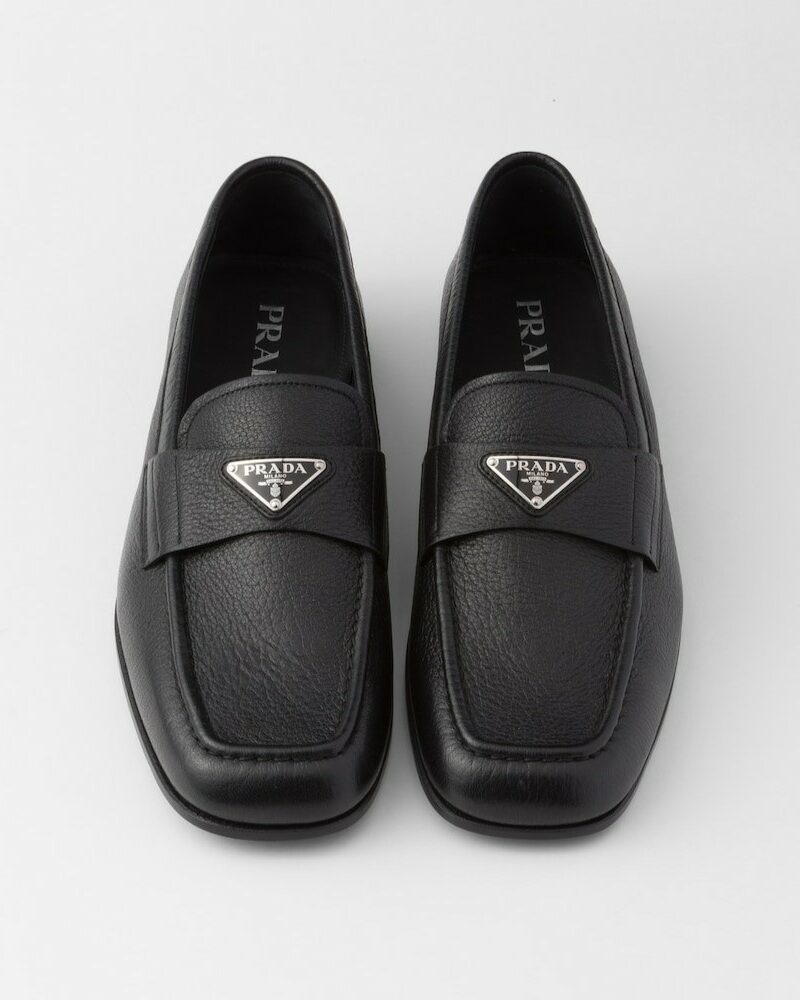 Prada Leather Loafers Black For Men 2DB213_013_F0002_F_C000
