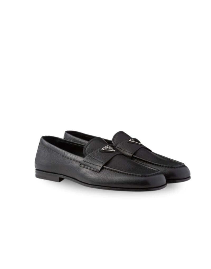 Prada Leather Loafers Black For Men 2DB213_013_F0002_F_C000
