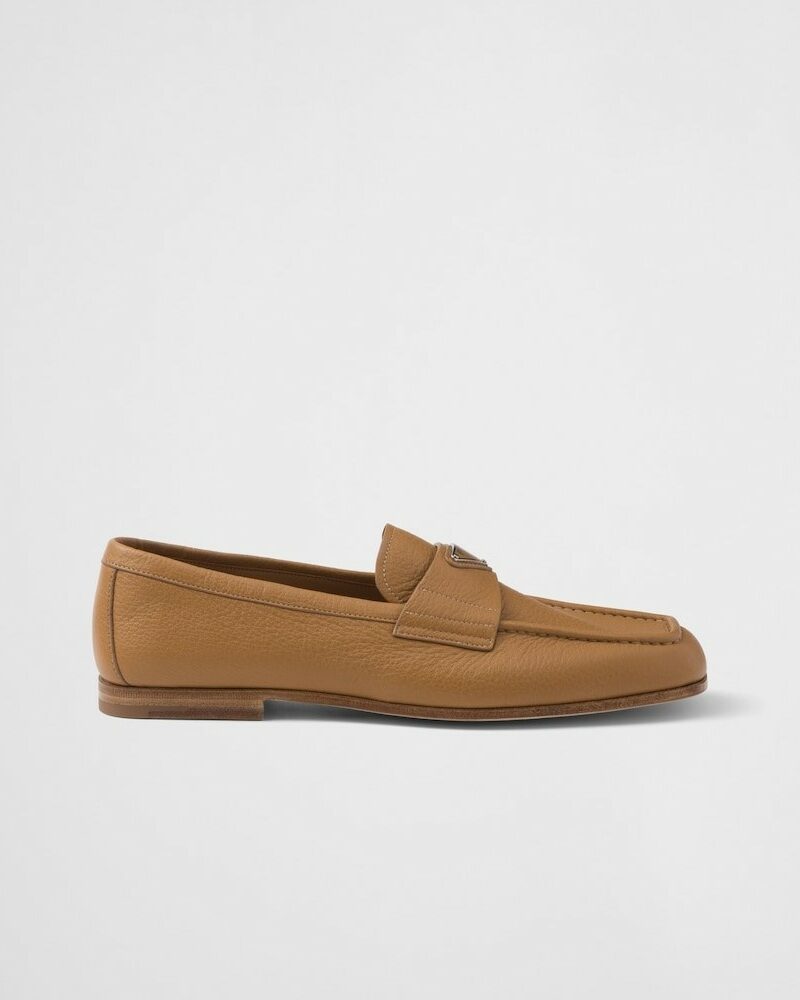 Prada Leather Loafers Natural For Men 2DB213_013_F0018_F_C000