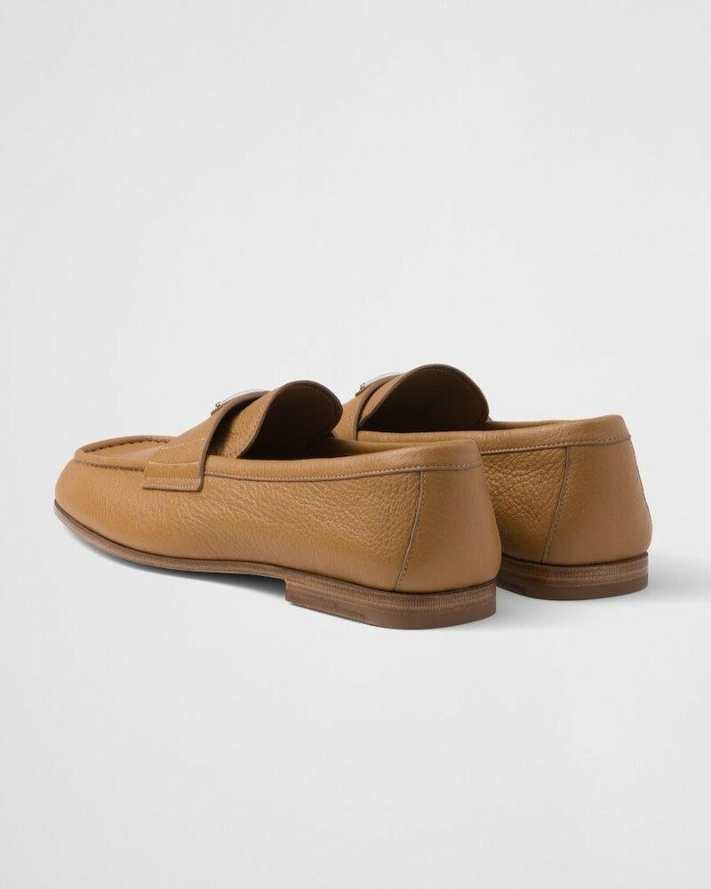 Prada Leather Loafers Natural For Men 2DB213_013_F0018_F_C000