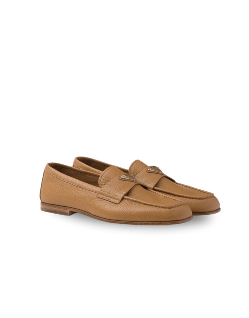 Prada Leather Loafers Natural For Men 2DB213_013_F0018_F_C000