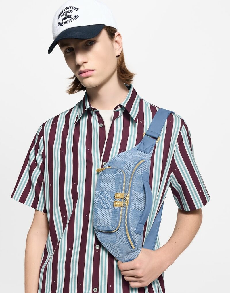 Louis Vuitton Rush Bumbag Bag Denim Blue For Men 30cm/11.8in - N00205