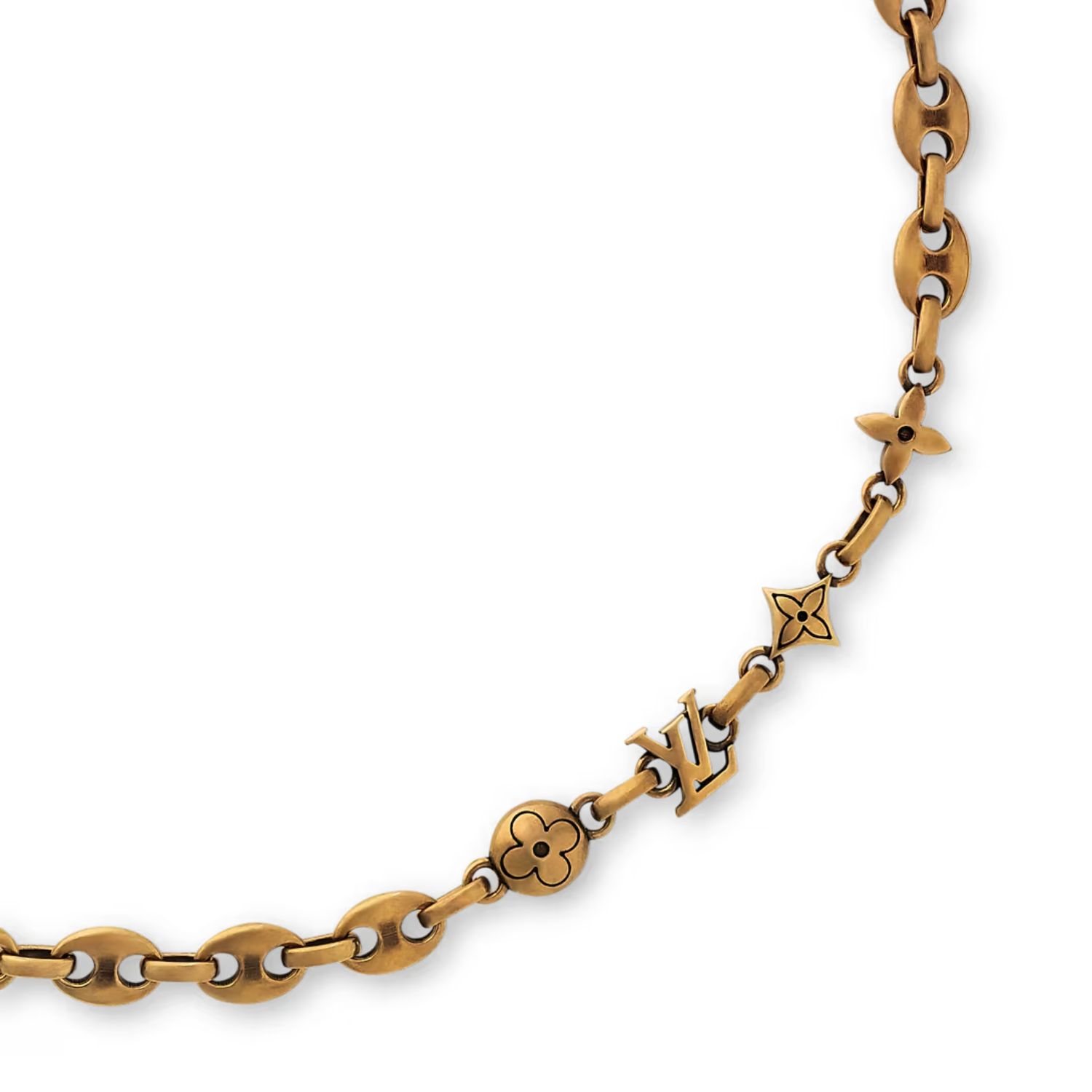 Louis Vuitton Sailor Necklace Gold-Toned - M02725