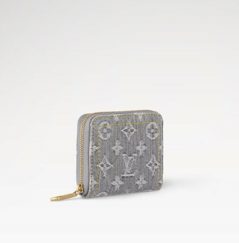 Louis Vuitton Zippy Coin Purse Washed Gray For Women 4.3in/11cm M14277