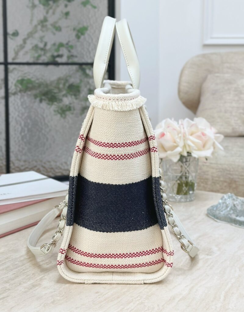 Chanel Large Deauville Tote Bag Beige For Women 35cm/14in