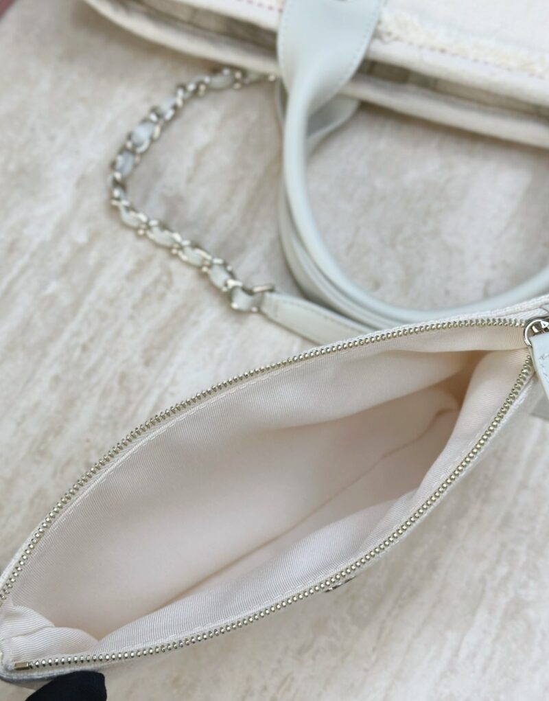 Chanel Large Deauville Tote Bag Beige For Women 35cm/14in