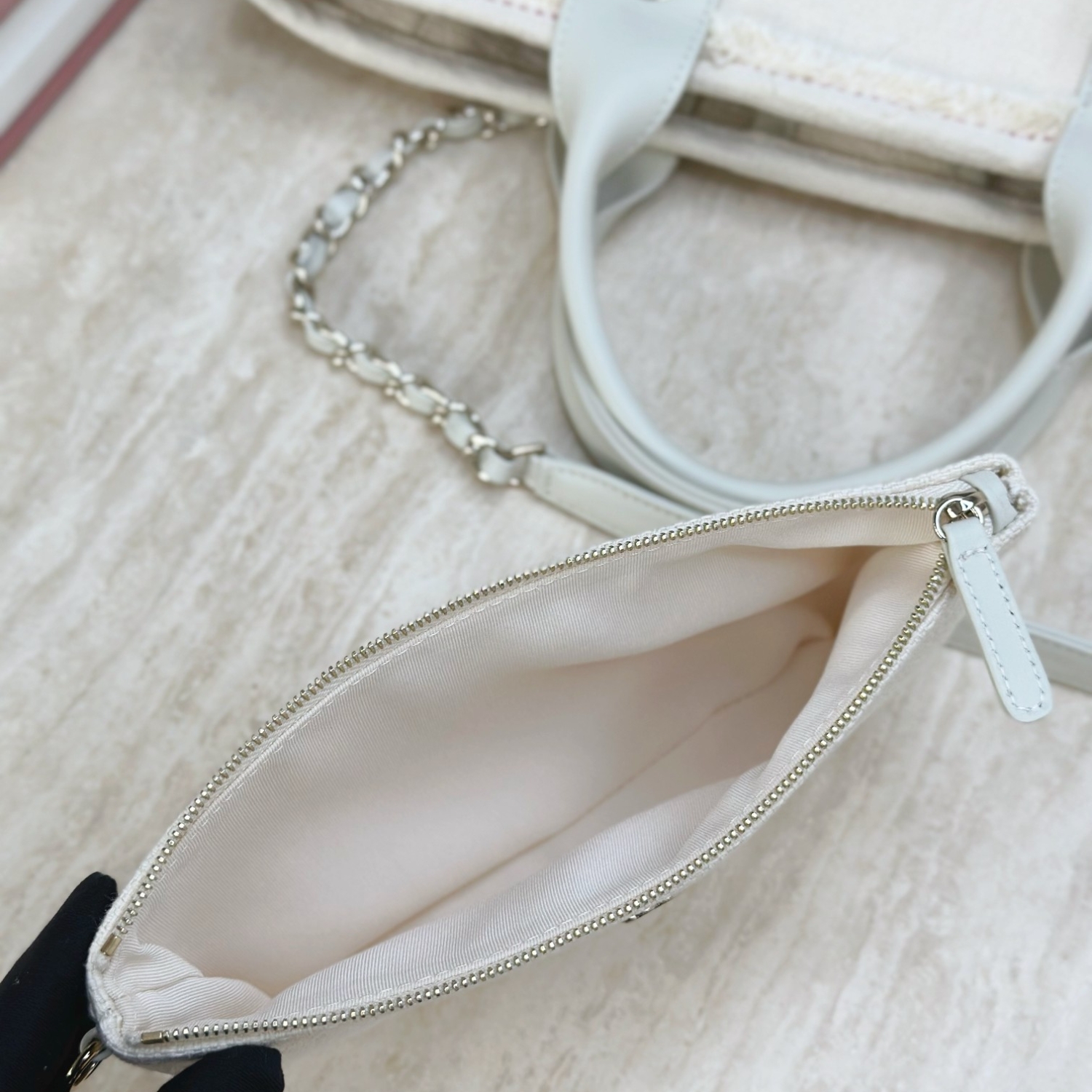 Chanel Large Deauville Tote Bag Beige For Women 35cm/14in