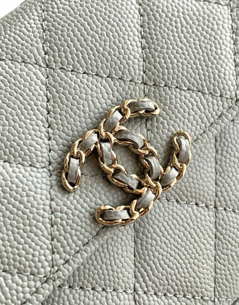 [True-to-ORIGINAL] Chanel Flap Phone Holder With Chain Light Blue For Women 18cm/7.1in