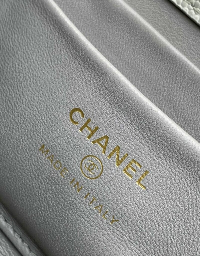 [True-to-ORIGINAL] Chanel Flap Phone Holder With Chain Light Blue For Women 18cm/7.1in