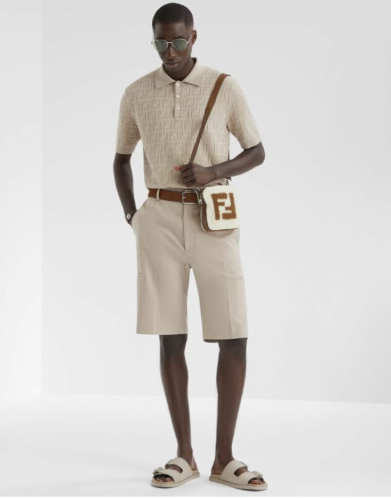 Fendi Feel Sandals Beige For Men - 7X1604AN8BF0EJB