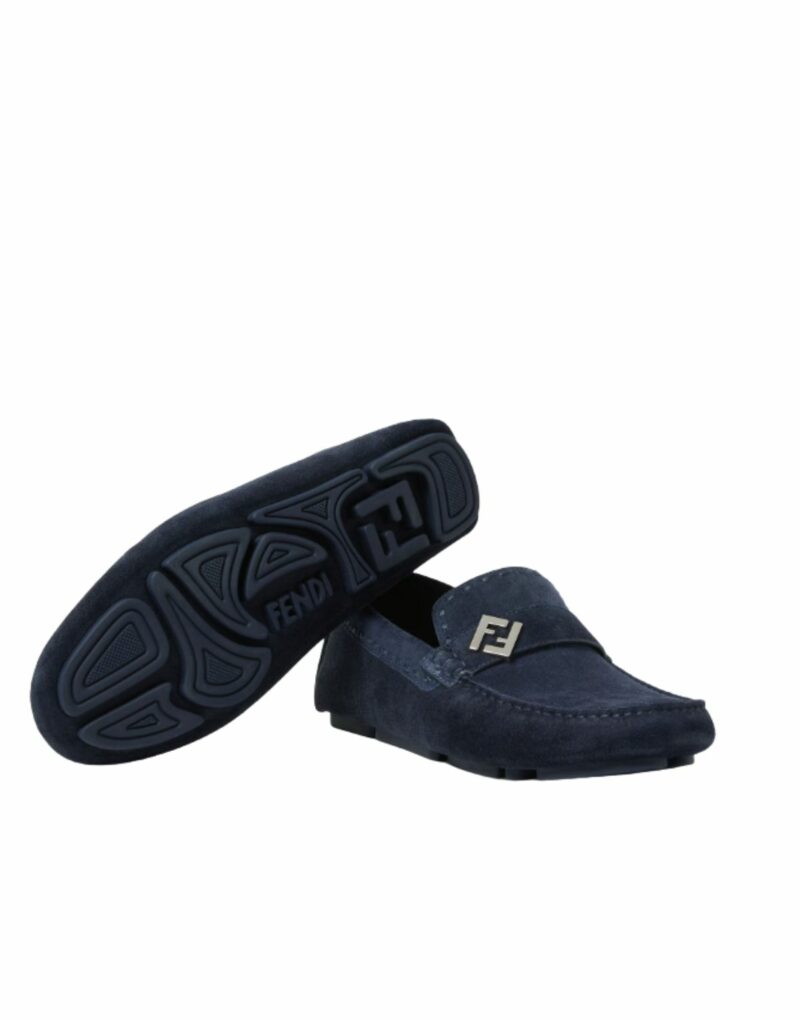 Fendi Drivers Loafer Navy Blue For Men - 7D1682QK9F0QB0