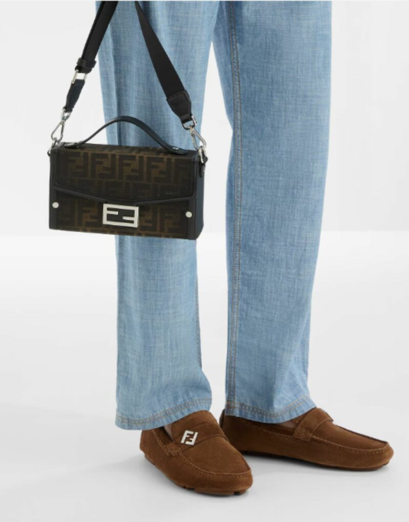 Fendi Drivers Loafer Brown For Men - 7D1682QK9F1SJ0