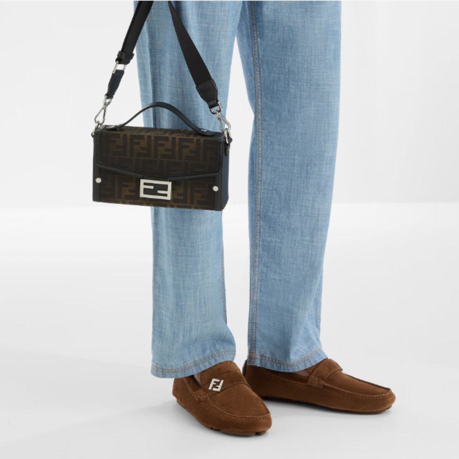 Fendi Drivers Loafer Brown For Men - 7D1682QK9F1SJ0