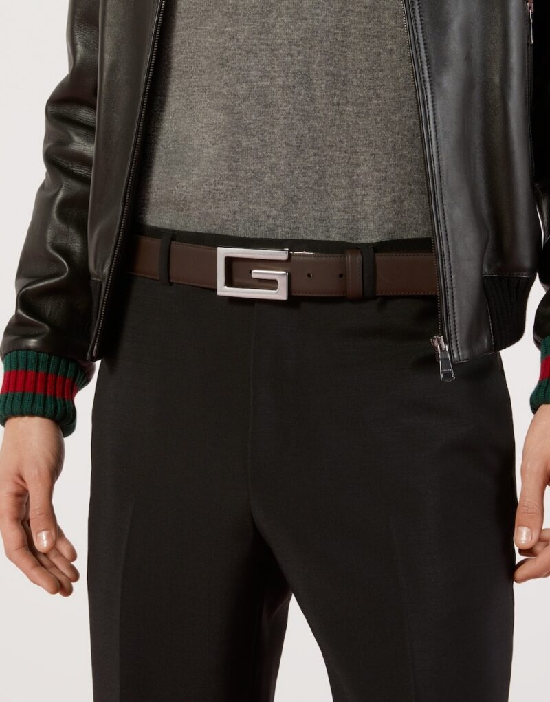 Gucci Reversible Belt 36mm With Square G Buckle Black For Men 626974 AP0BN 1062