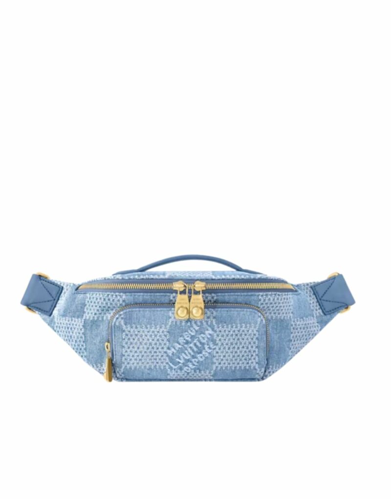 Louis Vuitton Rush Bumbag Bag Denim Blue For Men 30cm/11.8in - N00205