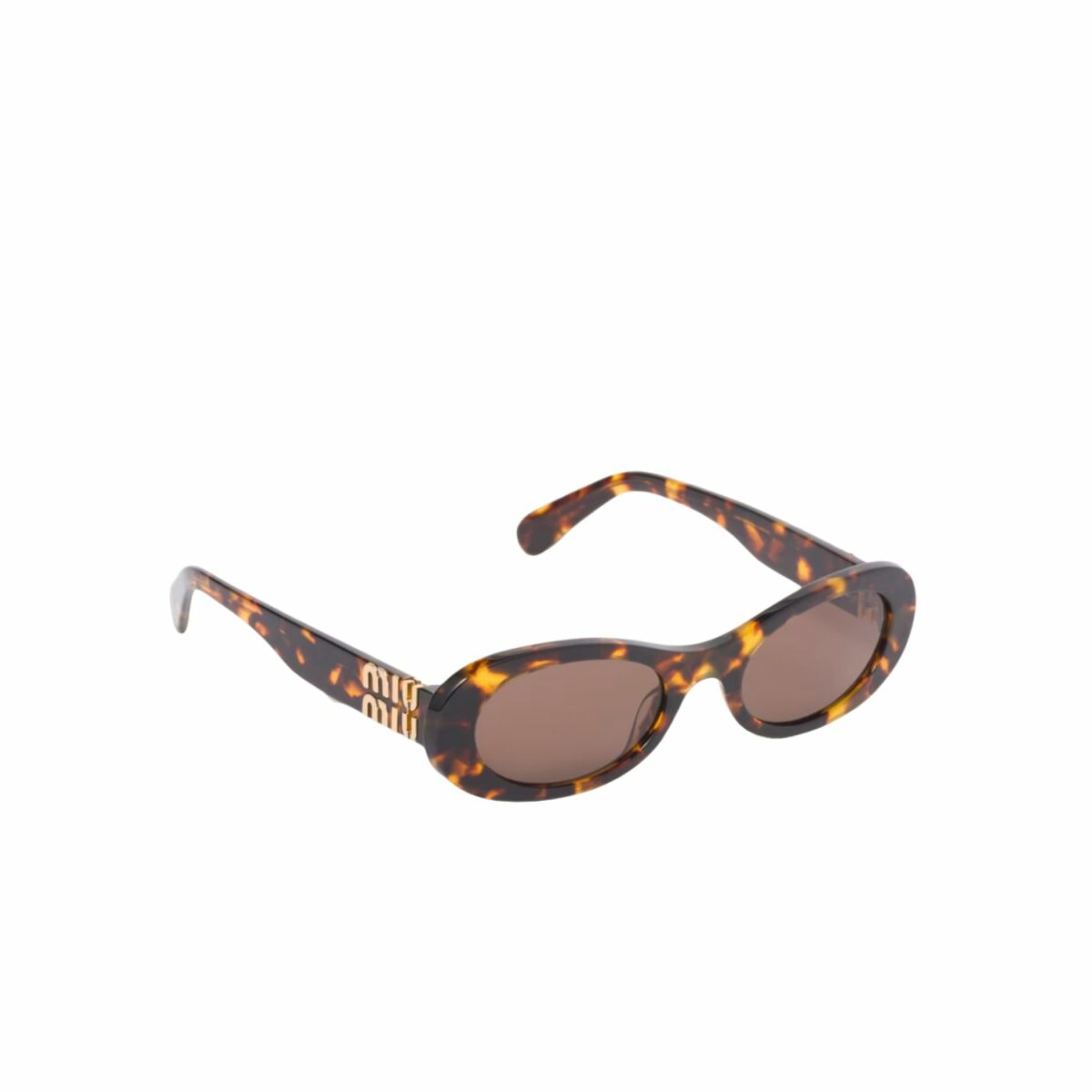 Miu Miu Oval Classes Tortoiseshell Sunglasses For Women