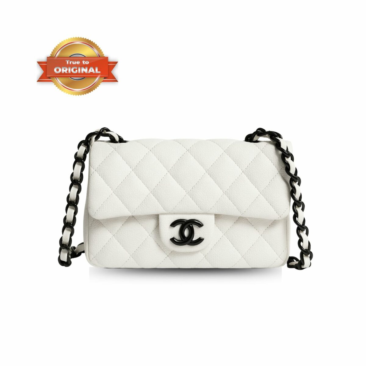 [True-to-ORIGINAL] Chanel Flap Bag White For Women 7.9in/20cm