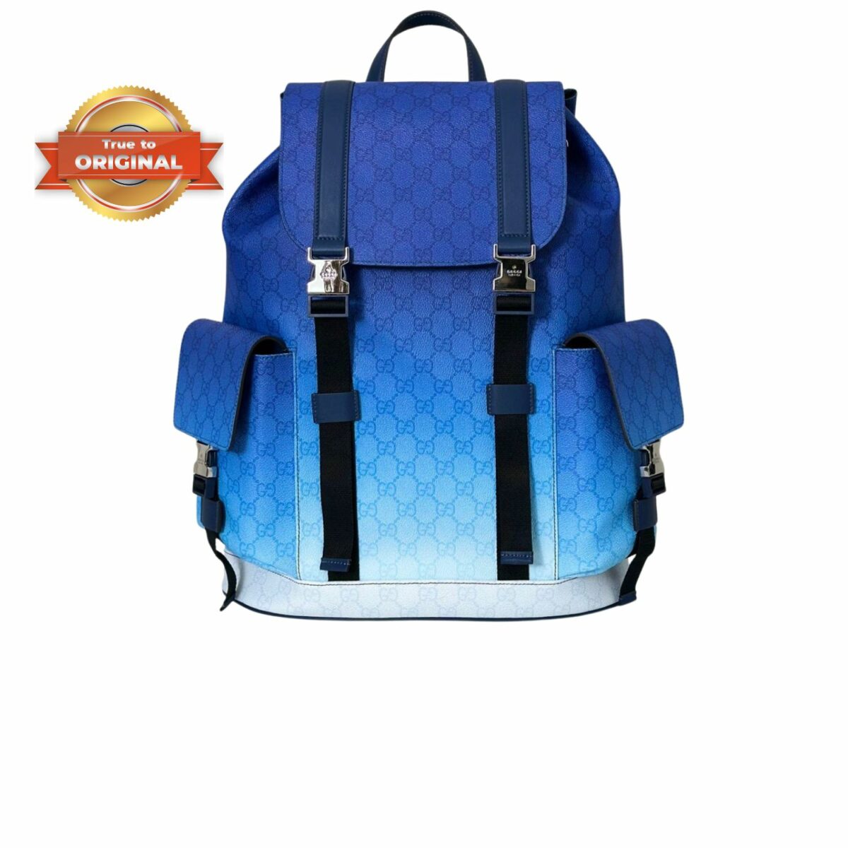 [True-to-ORIGINAL] Gucci Chroma Large Backpack Blue For Men 46cm/18.1in - ‎792080 FAERT 8474