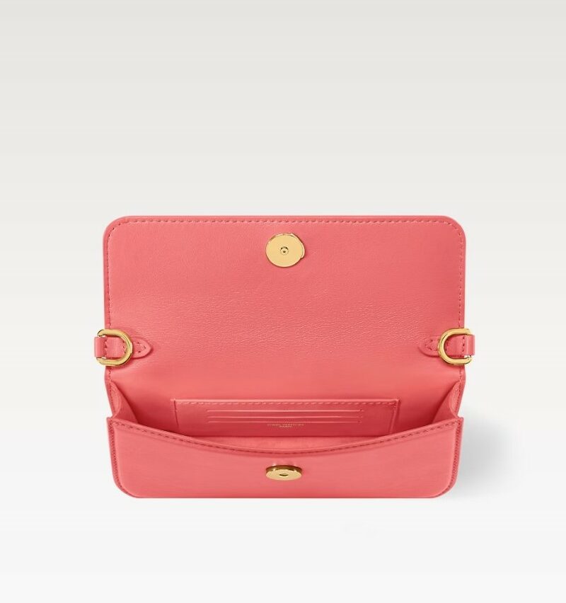 [True-to-ORIGINAL] Louis Vuitton Wallet On Chain LV Bloom Sweet Coral For Women 7.9in/20cm M14548