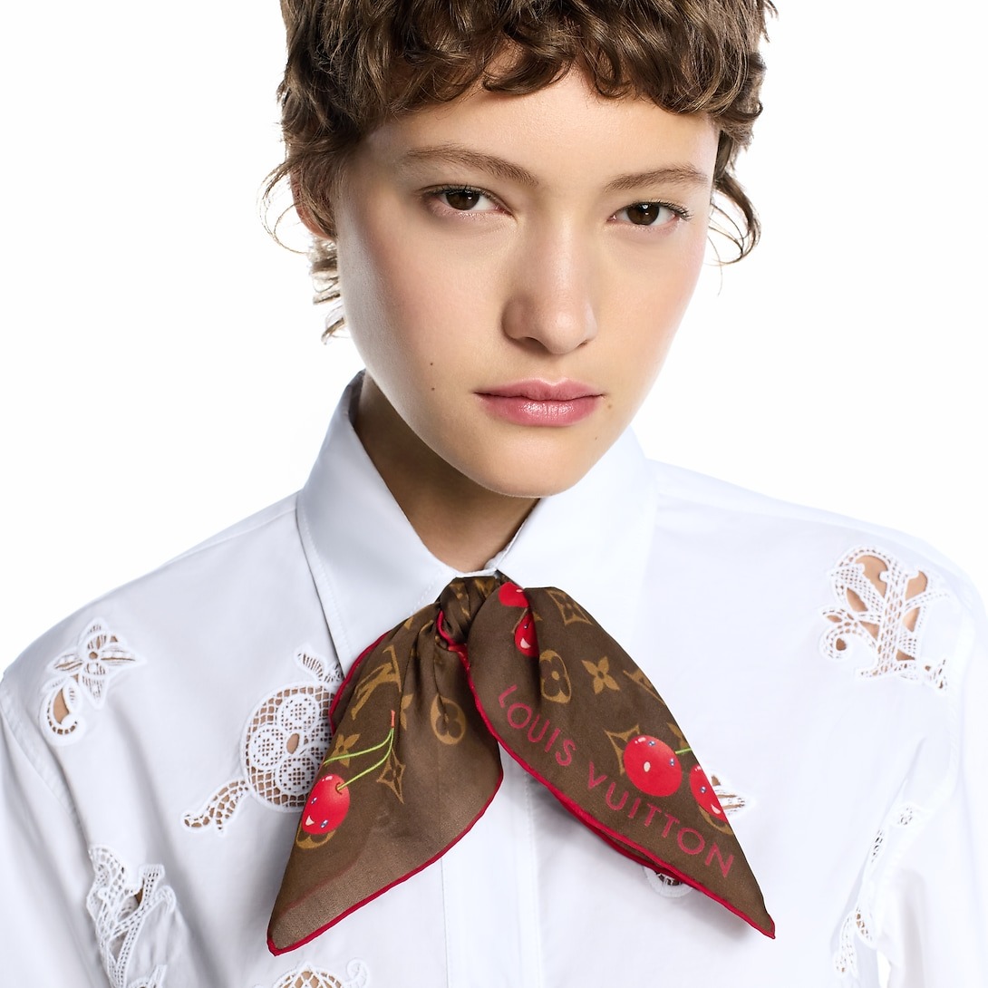 Louis Vuitton LV x TM Monogram Cerise Square 55 Brown For Women 21.7in/55cm M96090