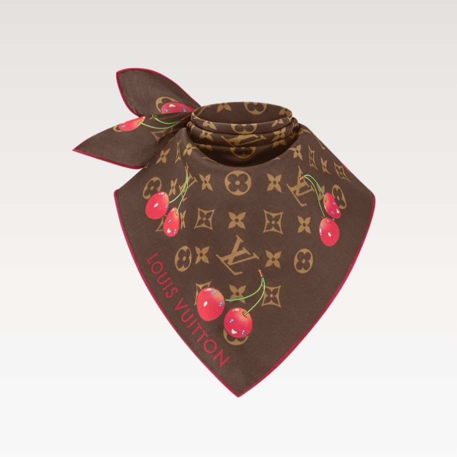 Louis Vuitton LV x TM Monogram Cerise Square 55 Brown For Women 21.7in/55cm M96090