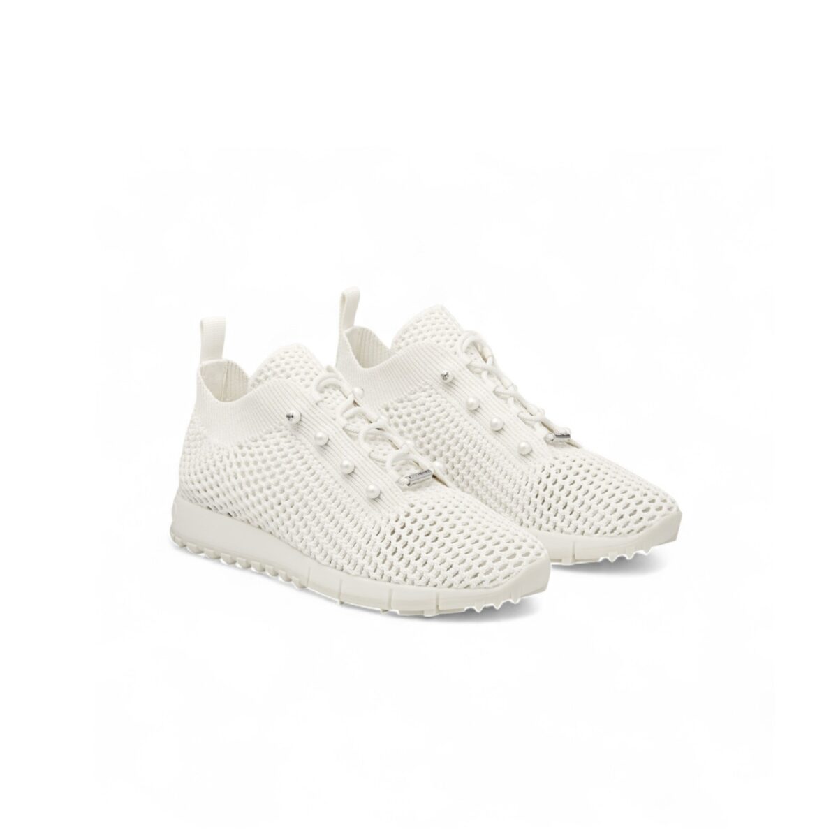 Jimmy Choo Veles Crochet Knit Low-Top Trainers