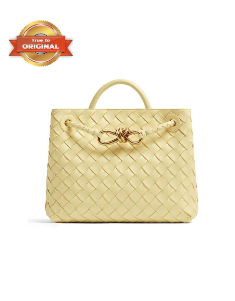 [True-to-ORIGINAL] Bottega Veneta Small Andiamo Light Yellow For Women 25cm/9.8in