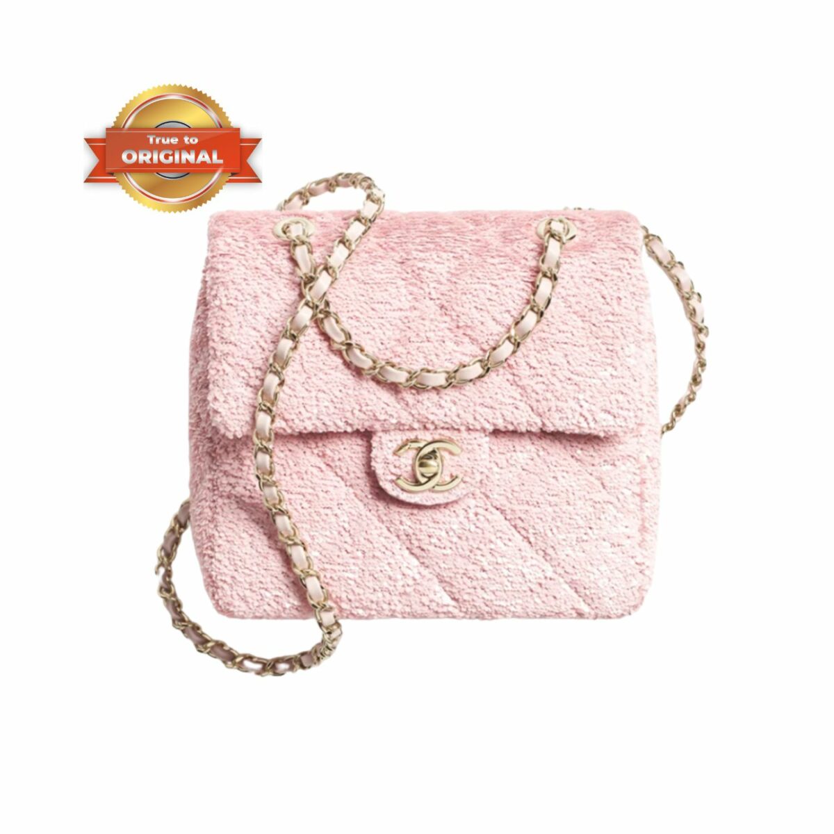 [True-to-ORIGINAL] Chanel Backpack Gold-Toned Metal Pink For Women 17cm/6.7in - AS5711-B21451-U3499