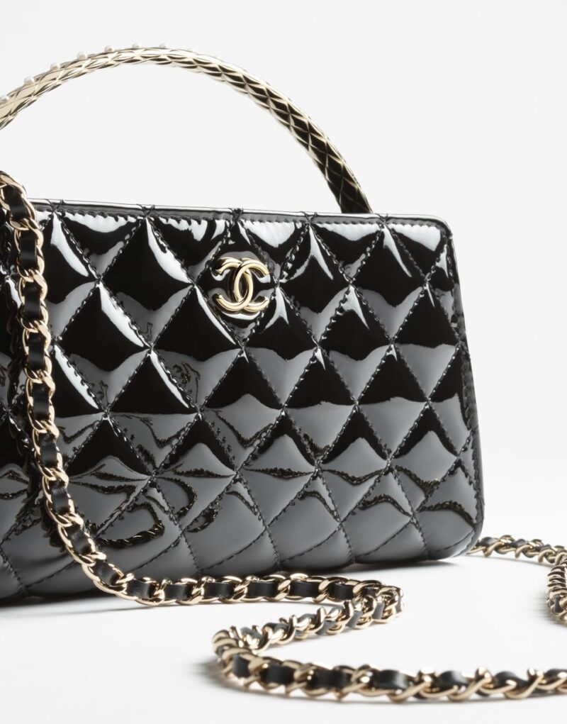 [True-to-ORIGINAL] Chanel Clutch With Chain Gold-Tone Metal Black For Women 21.4cm/8.4in - AP4826-B21500-94305