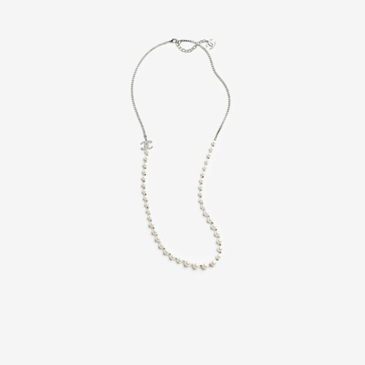 Chanel Long Necklace Silver For Women - ABG212-B21704-U2865