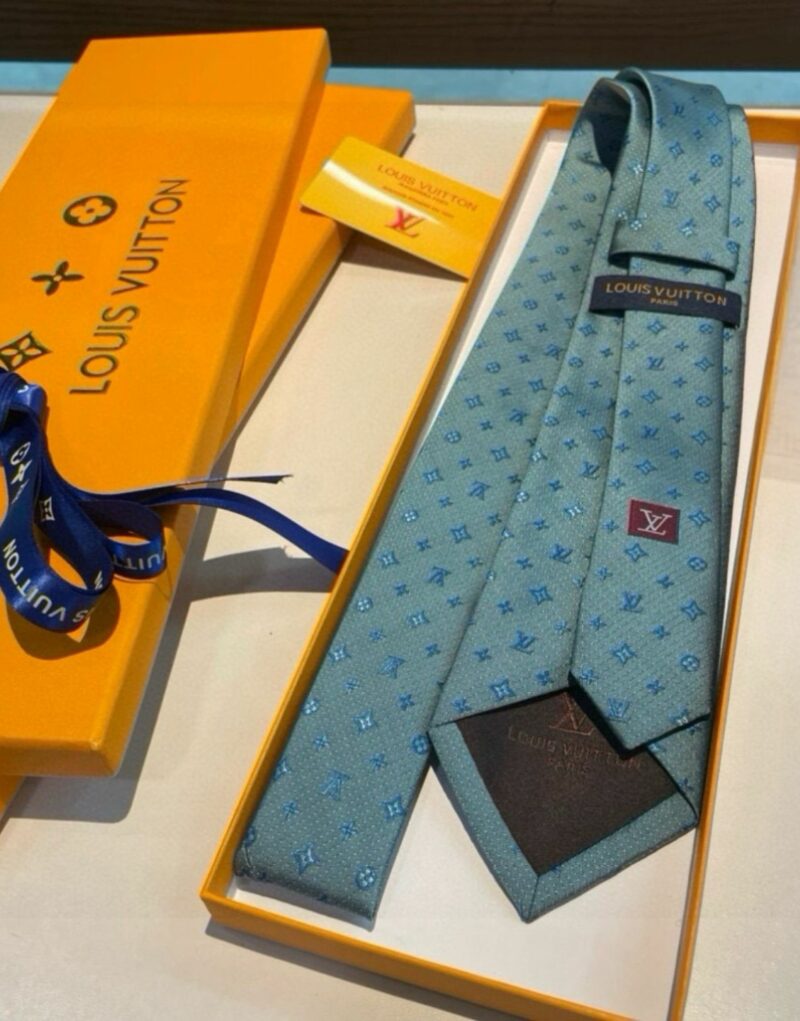 Louis Vuitton Signature Monogram Silk Tie Mint For Men