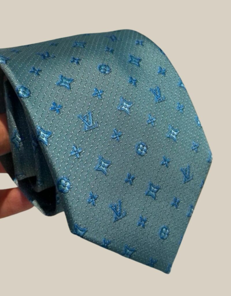 Louis Vuitton Signature Monogram Silk Tie Mint For Men
