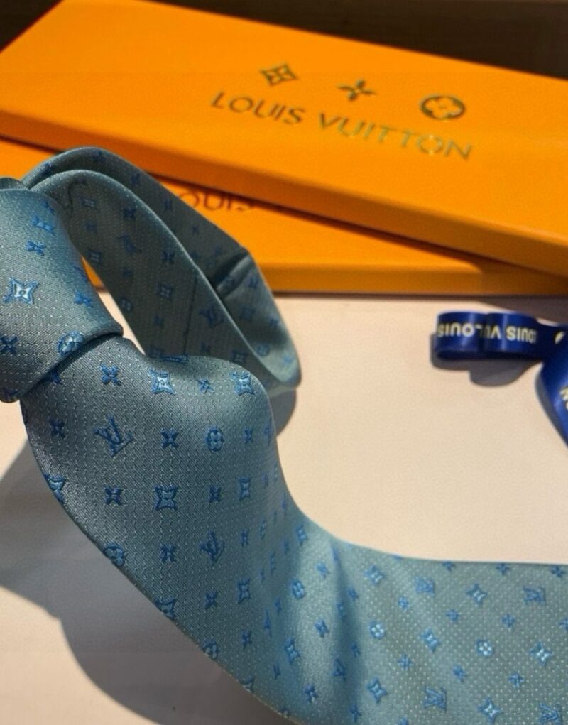 Louis Vuitton Signature Monogram Silk Tie Mint For Men