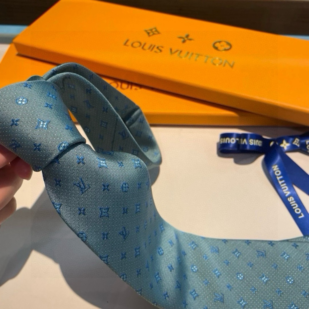 Louis Vuitton Signature Monogram Silk Tie Mint For Men