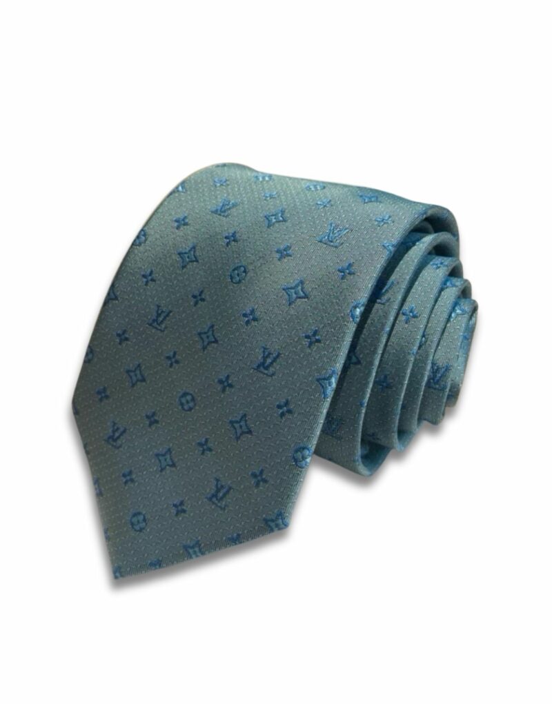 Louis Vuitton Signature Monogram Silk Tie Mint For Men
