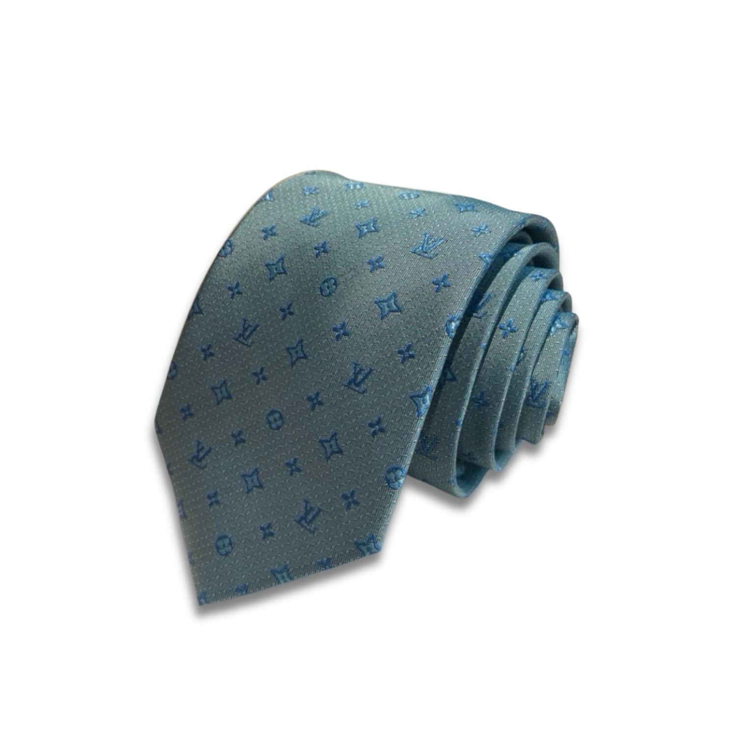 Louis Vuitton Signature Monogram Silk Tie Mint For Men