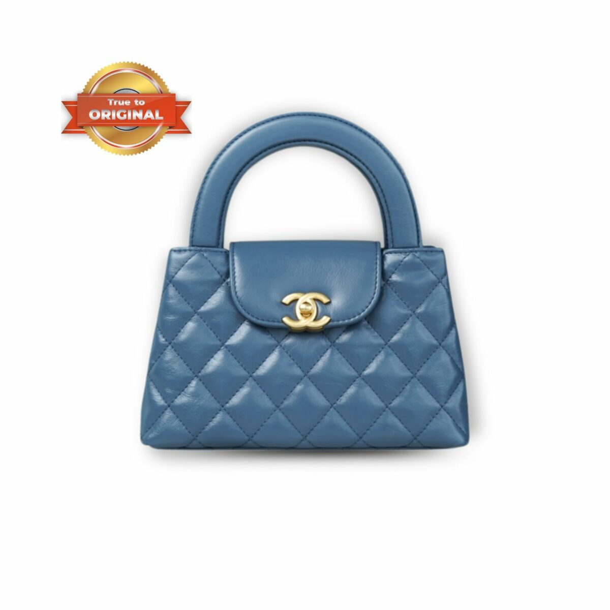 [True-to-ORIGINAL] Chanel Kelly Bag Deep Blue For Women 7.8in/19cm