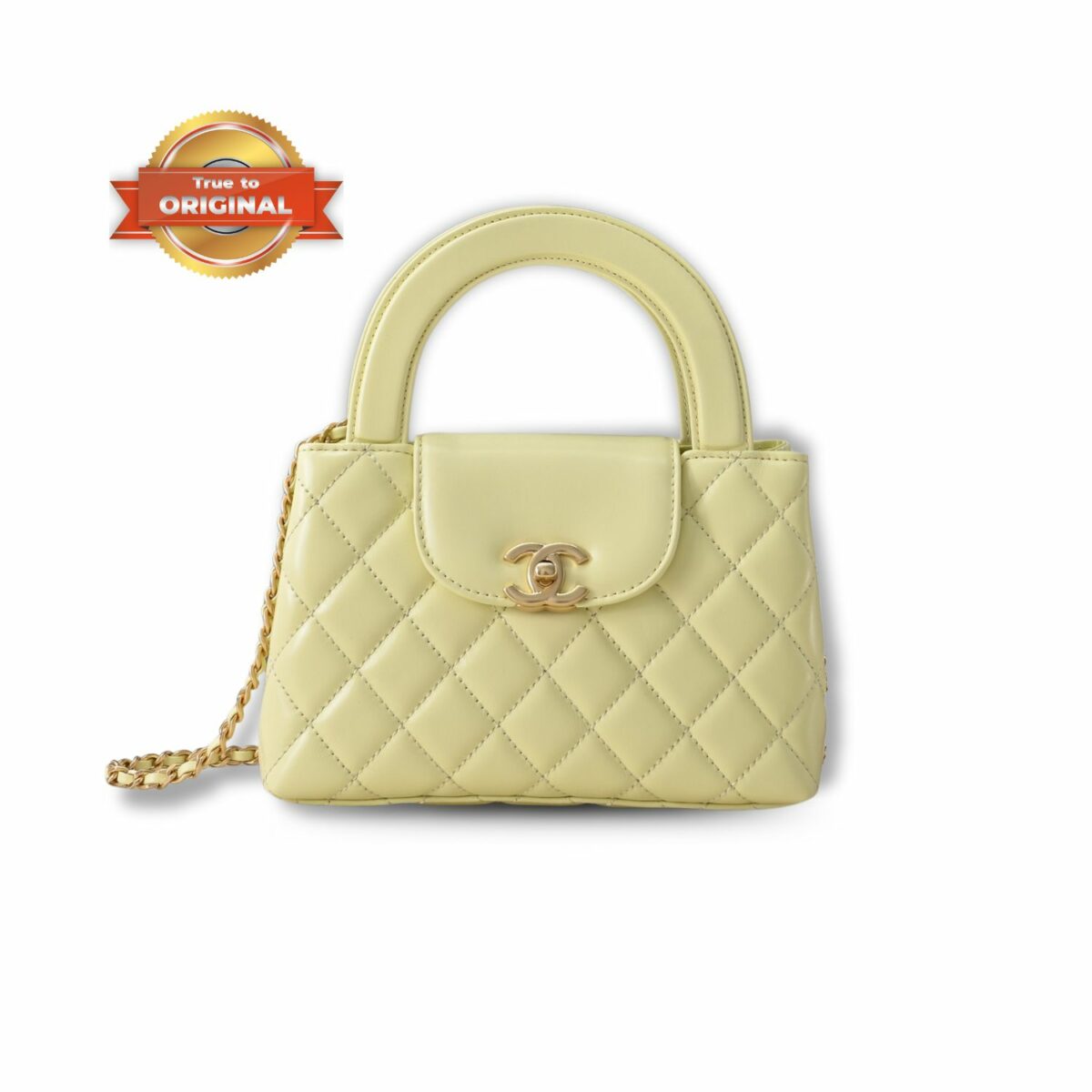 [True-to-ORIGINAL] Chanel Kelly Bag Yellow For Women 7.8in/19cm