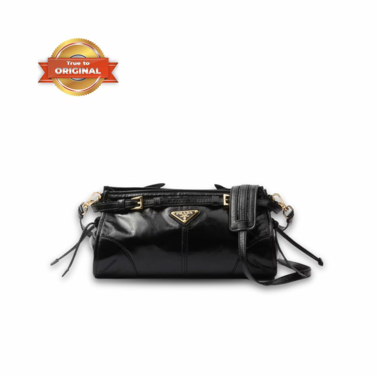 [True-to-ORIGINAL] Prada Bonnie Small Shoulder Bag Black 26cm/10in - 1BH215_2CYR_F0002_V_OOO