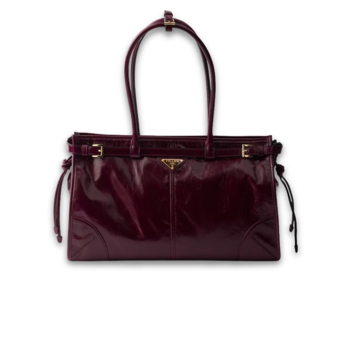 Prada Bonnie Large Handbag Bag Burgundy 38cm/15in - 1BA433_2CYR_F0LV7_V_MOO
