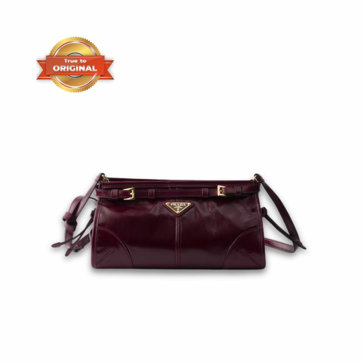 [True-to-ORIGINAL] Prada Bonnie Small Shoulder Bag Burgundy 26cm/10in - 1BH215_2CYR_F0LV7_V_OOO