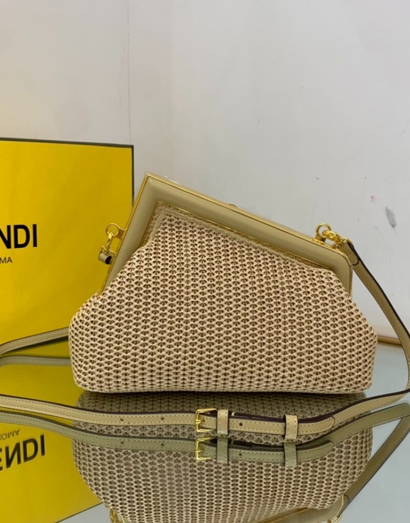 [True-to-ORIGINAL] Fendi First Small Bag Beige For Women 10.2in/26cm