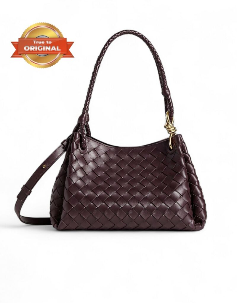 [True-to-ORIGINAL] Bottega Veneta Medium Parachute Dark Barolo For Women 29.5cm/11.6in 835921VCPPT2264