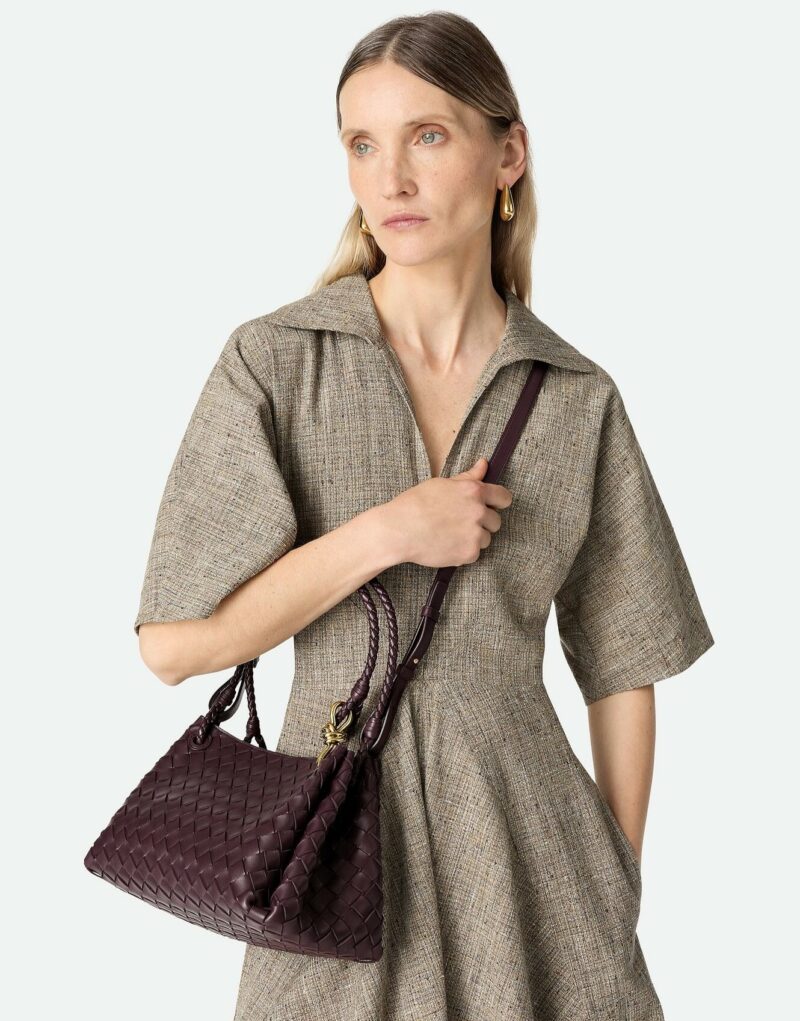 [True-to-ORIGINAL] Bottega Veneta Medium Parachute Dark Barolo For Women 29.5cm/11.6in 835921VCPPT2264