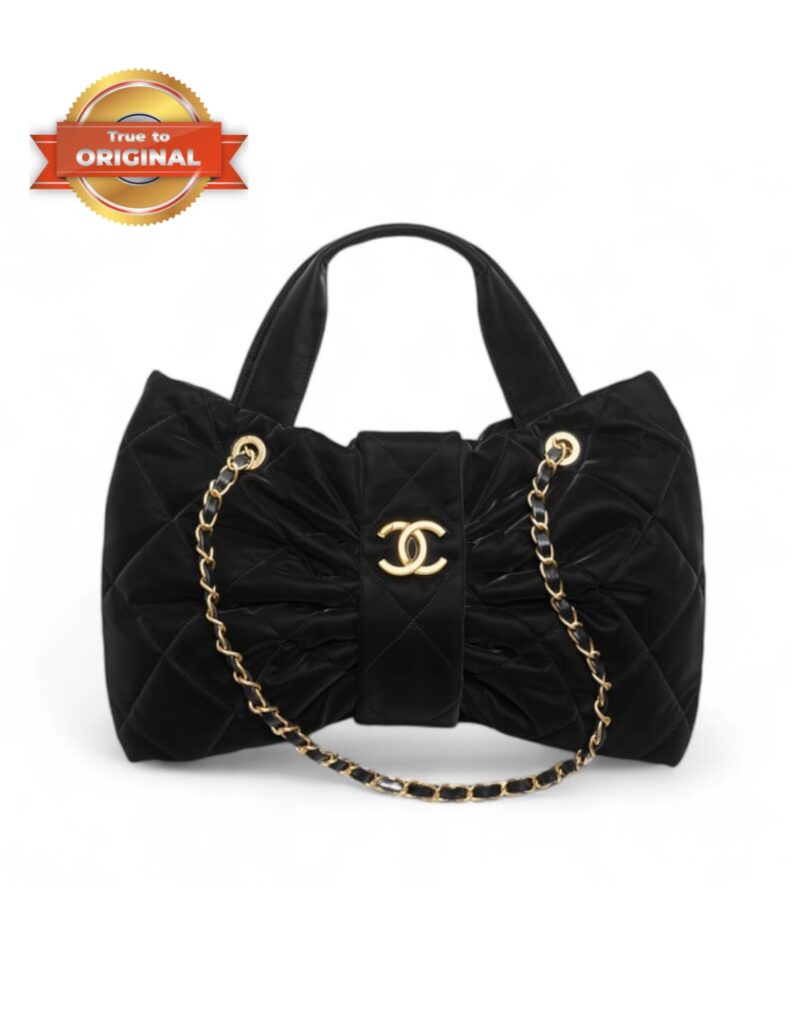 [True-to-ORIGINAL] Chanel Bow Bag Black For Women 15in/38cm AS5851-B22154-94305