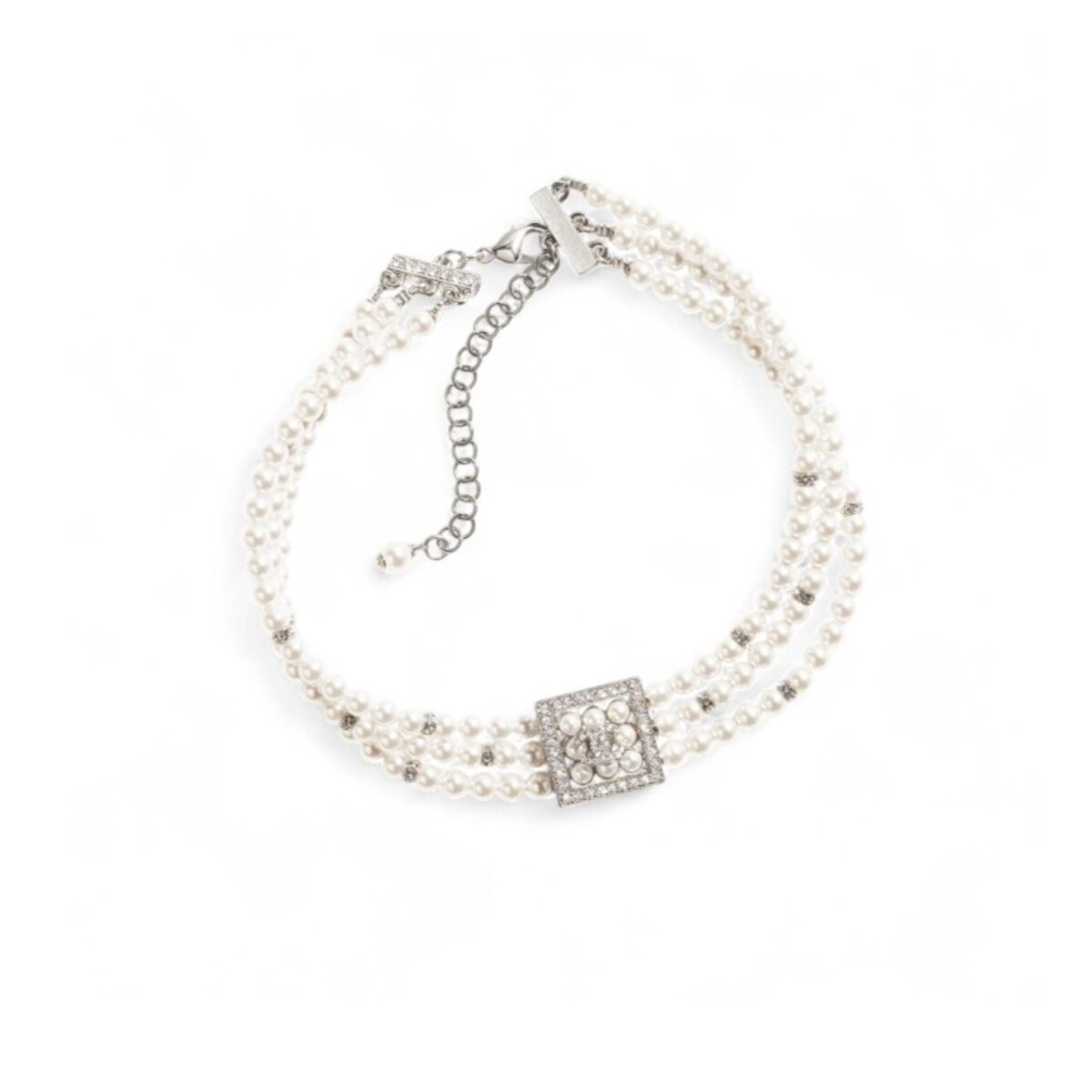 Chanel Pearl Rhinestone Necklace