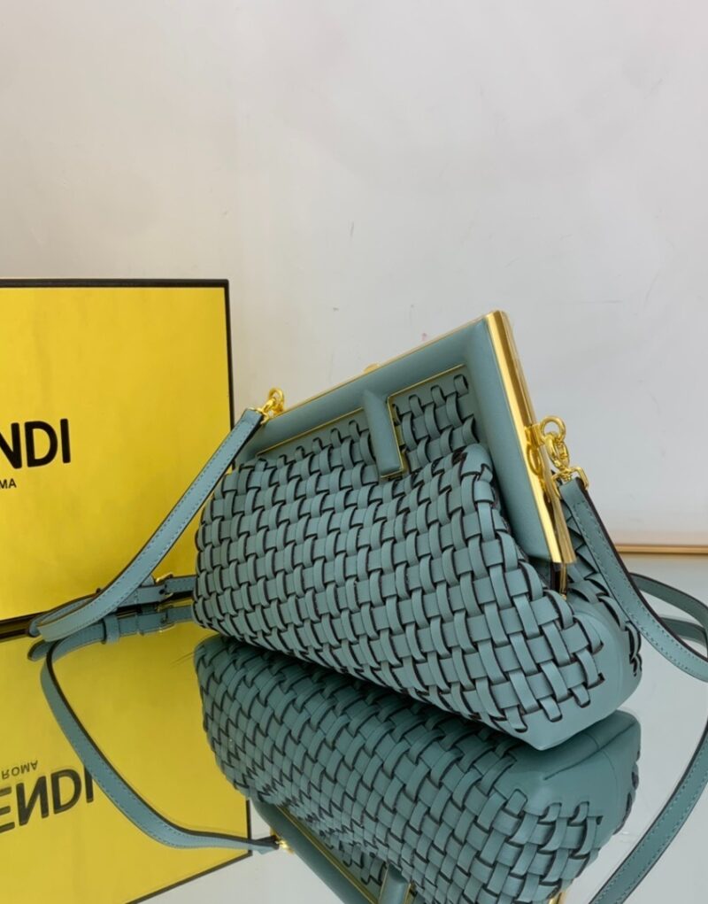 [True-to-ORIGINAL] Fendi First Small Bag Blue For Women 10.2in/26cm